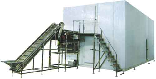 Fluidized quick freezing machine